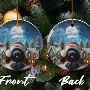 Personalized Dog Christmas Ornament, Custom Pet Holiday Decor, Festive Christmas Tree Decoration, Pet Lovers Gift, Double-Sided Ornament