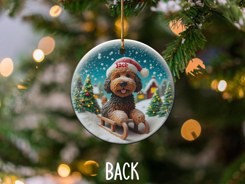 Custom Dog Christmas Ornament, Personalized Pet Holiday Decoration, Unique Christmas Tree Decor, Cute Puppy Ornament, Dog Lover Gift