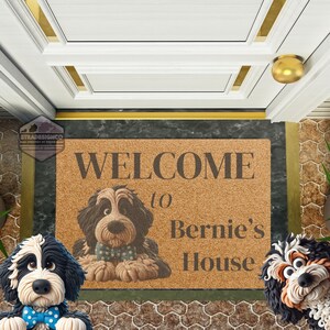 Bernedoodle door mat, doodle mom, door mat, doormat, pet mat, funny welcome mat, pet welcome mat,Bernedoodle, Miniature Bernedoodle, Tiny Bernedoodle, Australian Bernedoodle, Goldendoodles, Standard Goldendoodle, Miniature Goldendoodle