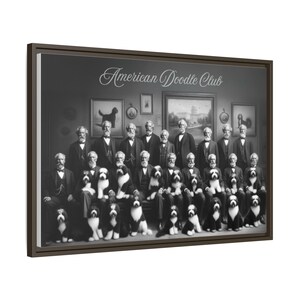 Vintage Bernedoodle Canvas Art: 1800s American Doodle Club Style image 8