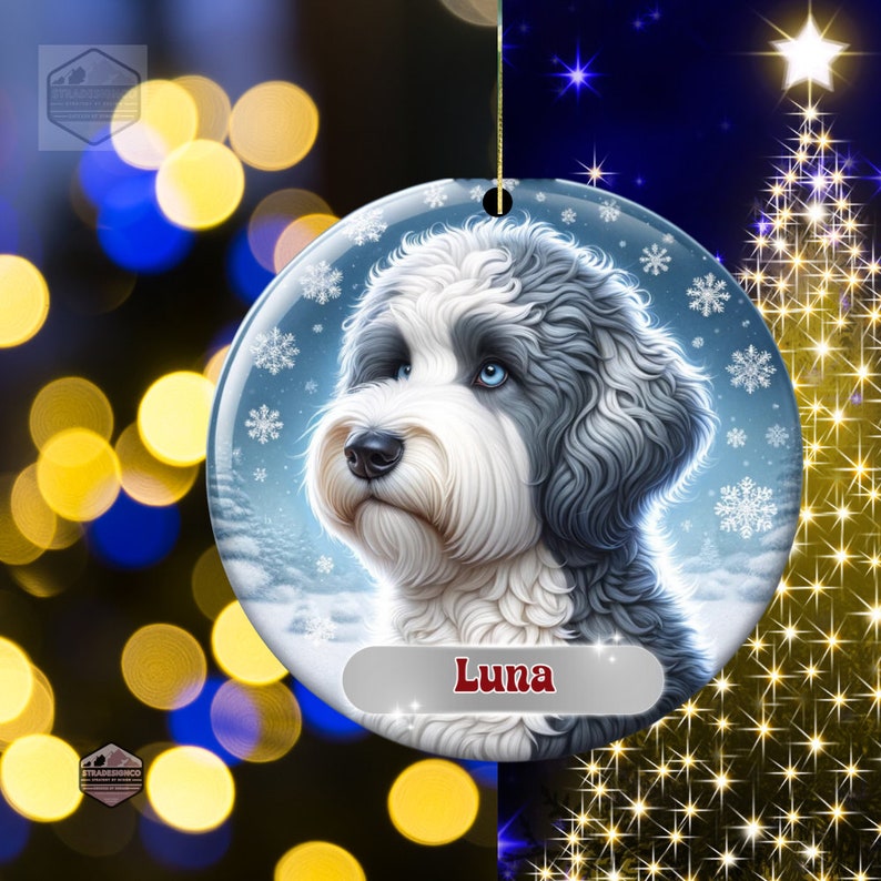 Personalized Sheepadoodle Ornament