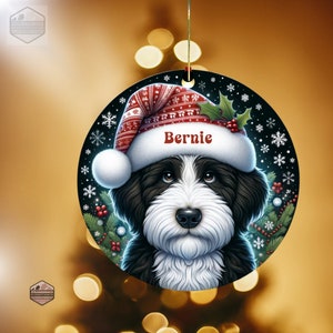Bernedoodle Ornament - Custom Personalized For You