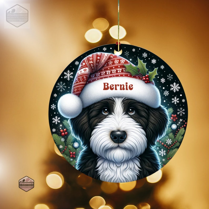 Bernedoodle Ornament - Custom Personalized For You
