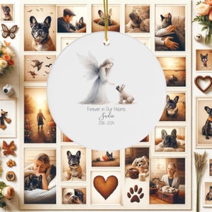 French Bull Dog memorial ornament,dog mom gifts,dog christmas gifts,gifts for dog owners,gifts for dog lovers,dog picture ornament,cat lovers gift,dog memorial gifts,pet memorial gifts,mothers day gift