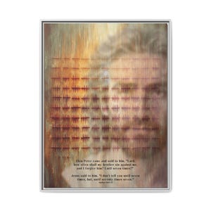 Setenta veces siete lienzo abstracto – El perdón de Jesucristo, decoración cristiana para el hogar imagen 3