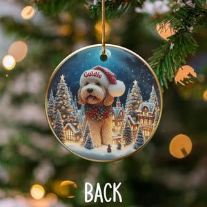 Personalized Dog Christmas Ornament, Custom Pet Holiday Decor, Cute Puppy Xmas Tree Decoration, Pet Lover Gift, Dog Mom Ornament