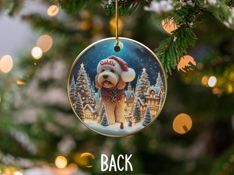 Personalized Dog Christmas Ornament, Custom Pet Holiday Decor, Cute Puppy Xmas Tree Decoration, Pet Lover Gift, Dog Mom Ornament