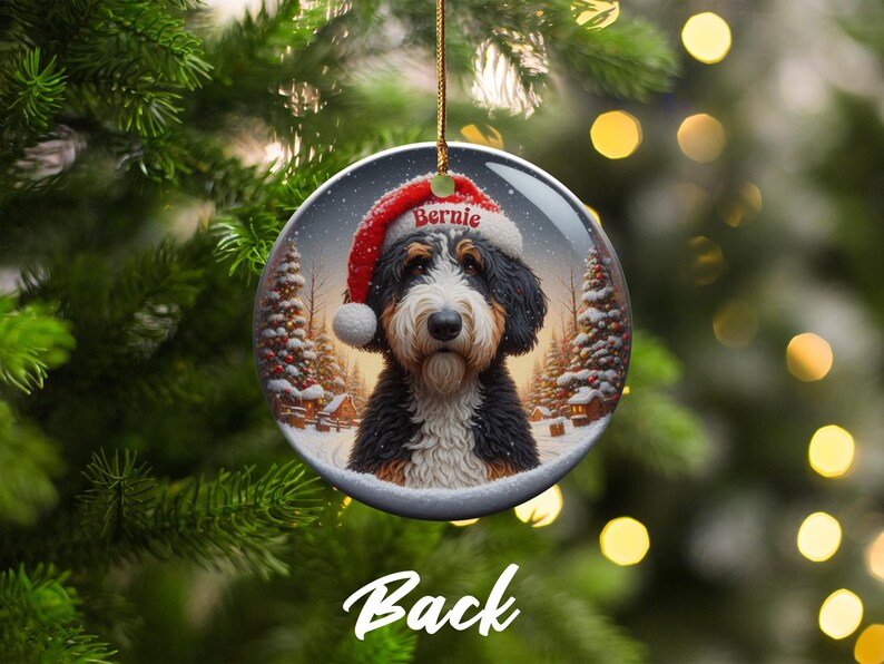 Custom Dog Christmas Ornament, Personalized Pet Holiday Decor, Unique Gift for Dog Lovers, Customized Pet Photo Ornament