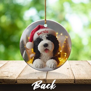 Personalized Dog Christmas Ornament, Custom Pet Holiday Decoration, Cute Pet Keepsake, Dog Lover Gift, Xmas Tree Decor