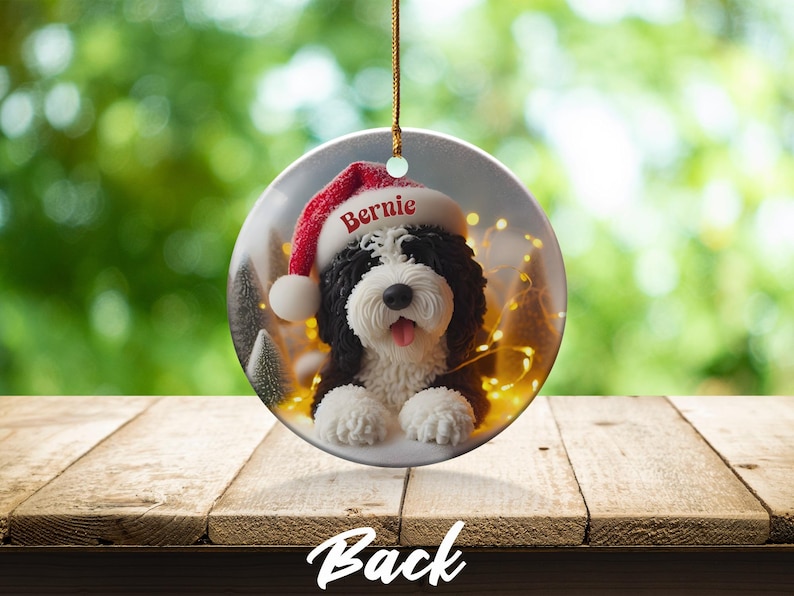 Personalized Dog Christmas Ornament, Custom Pet Holiday Decoration, Cute Pet Keepsake, Dog Lover Gift, Xmas Tree Decor