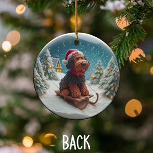 Dog Christmas Ornament, Personalized Holiday Dog Decor, Unique Pet Gift, Custom Dog Decoration, Christmas Tree Ornament