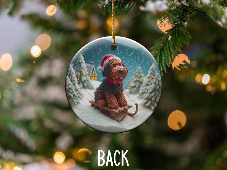 Dog Christmas Ornament, Personalized Holiday Dog Decor, Unique Pet Gift, Custom Dog Decoration, Christmas Tree Ornament