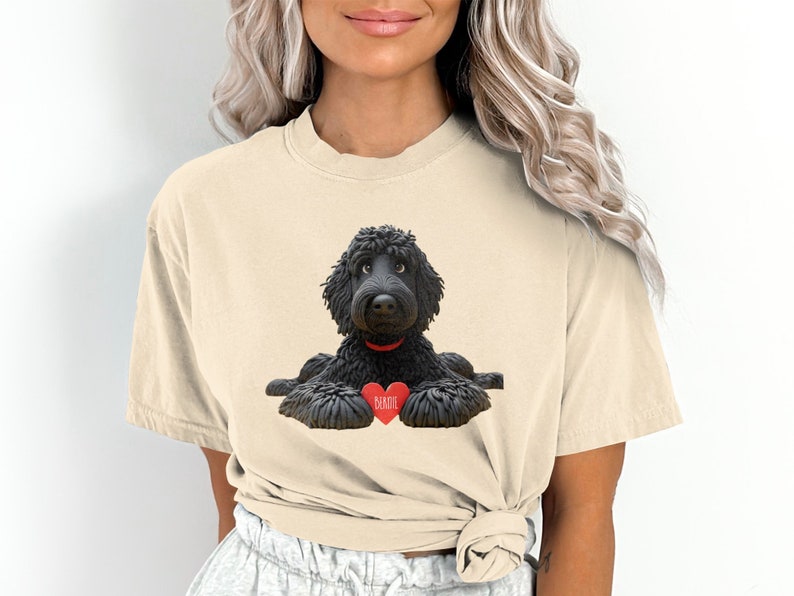 Personalized Black Goldendoodle Dog T-Shirt, Perfect Dog Lovers Tee, Gift for Her or Him, Perfect Trendy Gift for Doodle Mama Dad Pet Lovers