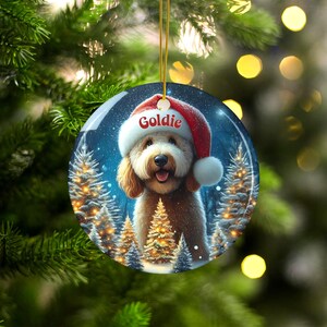 Cute Christmas Dog Ornament, Personalized Pet Ornament, Custom Dog Christmas Decoration, Pet Lover Gift, Holiday Tree Decor