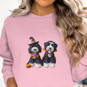 Bernedoodle Halloween Sweatshirt, Doodle Dog Costume, Pet Lover Gift image 2