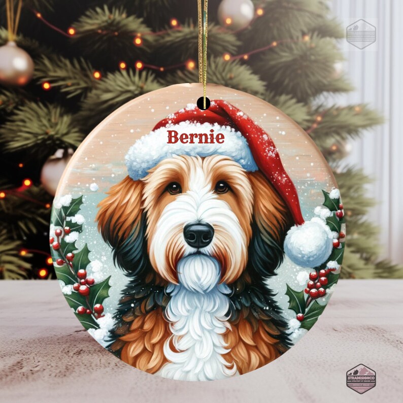 Bernedoodle Ornament - Custom Personalized For You