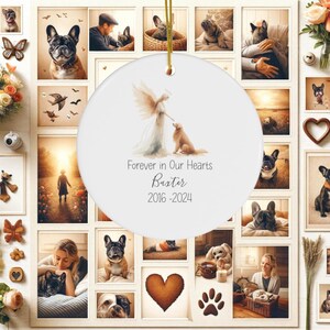 Personalized Golden Retriever Memorial Ornament, Watercolor Design, Custom Pet Name Gift, Personalized Pet Tribute Ceramic Ornament, Pet Loss Gift