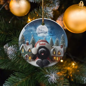 Christmas Tree Ornament, Holiday Decoration, Cute Bear Design, Personalized Gift, Festive Decor, Customizable Christmas Ornament