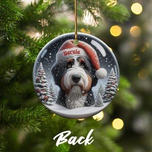 Personalized Dog Christmas Ornament, Custom Pet Holiday Decoration, Dog Lover Gift, Cute Dog Ornament, Christmas Tree Decor for Pet Owners