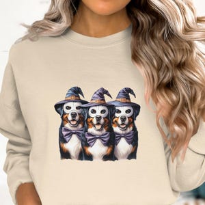 Sudadera de Halloween para amantes de los perros Bernedoodle, camiseta para amantes de los perros Doodle, disfraz de perro de montaña bernés, entusiasta de los perros Doodle, mamá perruna, sudaderas para amantes de las mascotas, camisetas para perros imagen 4