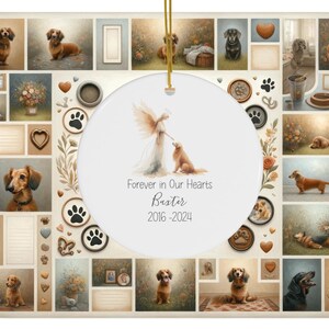Goldendoodle, Golden Retriever, Personalized Pet Memorial Watercolor Design, Pet's Name Gift, Custom Pet Name Gift, Personalized Pet Tribute Ceramic Ornament, Pet Loss Gift