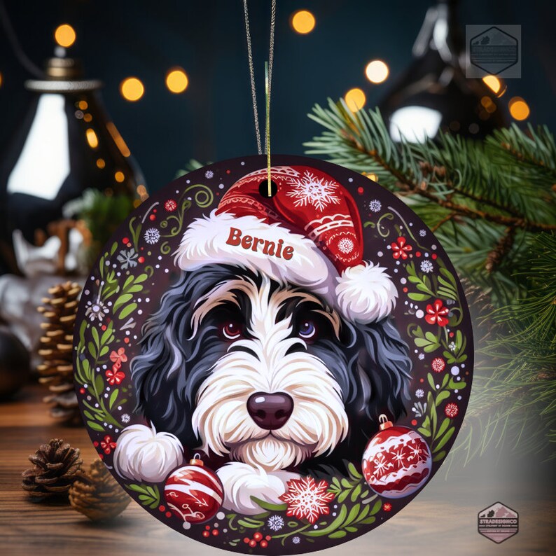 Bernedoodle Ornament - Custom Personalized For You