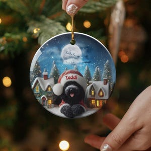 Personalized Dog Christmas Ornament, Custom Pet Holiday Decoration, Perfect Gift for Dog Lovers, Xmas Tree Hanging Decor