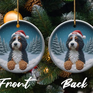 Personalized Dog Christmas Ornament, Custom Pet Ornament for Holiday Tree, Cute Dog Design, Unique Christmas Decoration