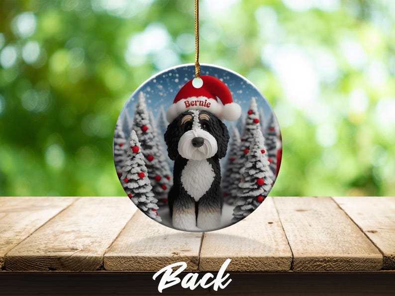 Personalized Christmas Dog Ornament, Custom Pet Photo Ornament, Holiday Decor for Pet Lovers, Dog Lovers Christmas Gift, Tree Decoration