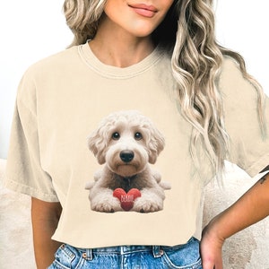 Maglietta personalizzata Goldendoodle, maglietta alla moda per mamme di cani, regalo per amanti dei cani immagine 5