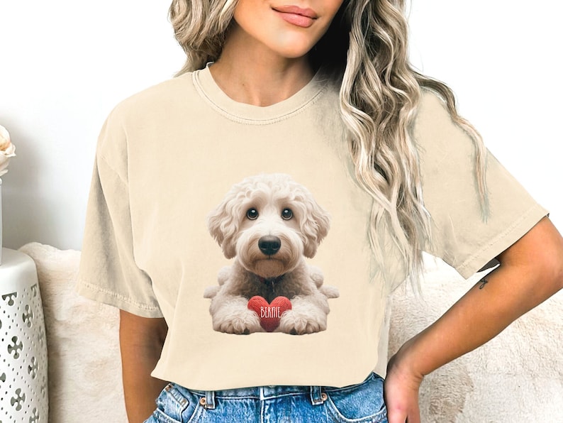 Maglietta personalizzata Goldendoodle, maglietta alla moda per mamme di cani, regalo per amanti dei cani immagine 5