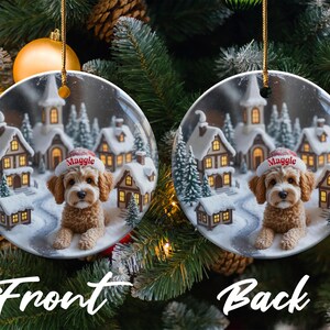 Personalized Dog Christmas Ornament, Custom Pet Decoration, Holiday Gift for Dog Lovers, Double-Sided Pet Keepsake