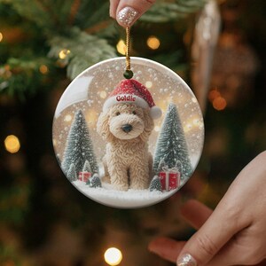 Personalized Christmas Dog Ornament, Custom Pet Holiday Decoration, Cute Puppy Christmas Tree Ornament, Dog Lover Gift