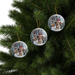 Christmas Dog Ornaments Set, Holiday Tree Decorations, Festive Puppy Decor, Cute Pet Christmas Ornaments, Winter Wonderland Decor