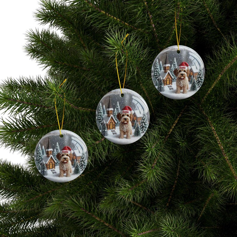 Christmas Dog Ornaments Set, Holiday Tree Decorations, Festive Puppy Decor, Cute Pet Christmas Ornaments, Winter Wonderland Decor