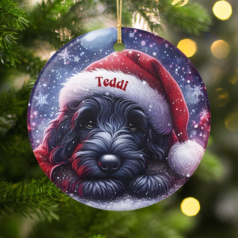 Personalized Dog Christmas Ornament, Cute Pet Holiday Decor, Custom Dog Lover Gift, Festive Tree Decoration, Unique Pet Keepsake
