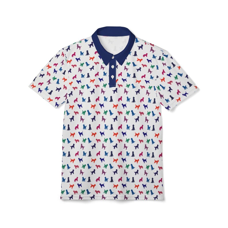 Boutique Created Custom Doodle Dog Lover Polo Shirt image 6