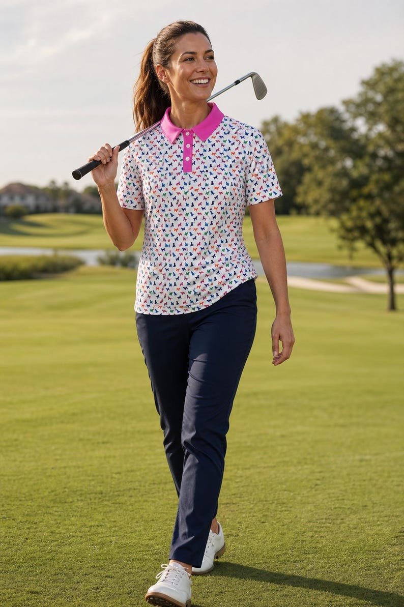 Doodle Dog Polo Shirt: Bernedoodle & Goldendoodle - Dog Lover Golf Tee image 3
