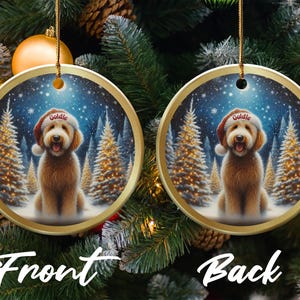 Personalized Dog Christmas Ornament, Festive Holiday Tree Decoration, Custom Pet Gift, Unique Dog Lover Present, Xmas Dog Ornament