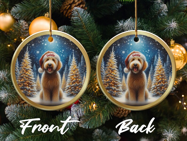 Personalized Dog Christmas Ornament, Festive Holiday Tree Decoration, Custom Pet Gift, Unique Dog Lover Present, Xmas Dog Ornament