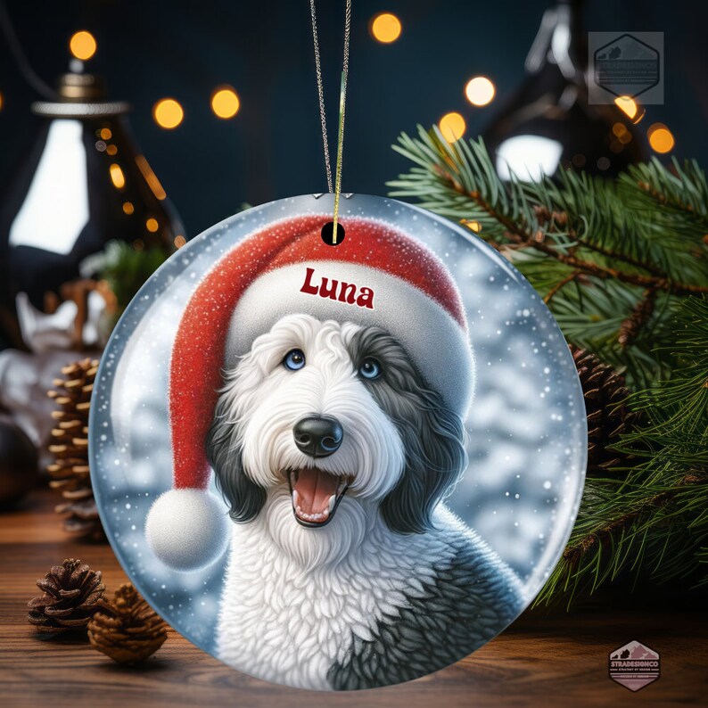 Personalized Sheepadoodle Ornament