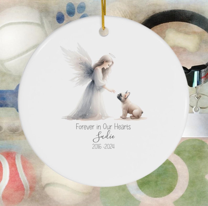 French Bull Dog memorial ornament,dog mom gifts,dog christmas gifts,gifts for dog owners,gifts for dog lovers,dog picture ornament,cat lovers gift,dog memorial gifts,pet memorial gifts,mothers day gift