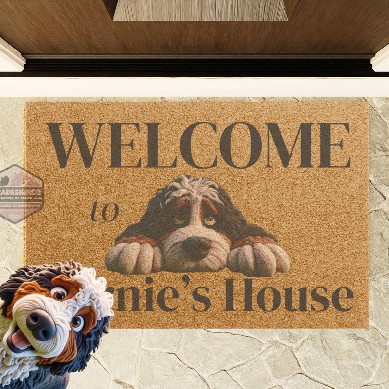 Bernedoodle door mat, doodle mom, door mat, doormat, pet mat, funny welcome mat, pet welcome mat,Bernedoodle, Miniature Bernedoodle, Tiny Bernedoodle, Australian Bernedoodle, Goldendoodles, Standard Goldendoodle, Miniature Goldendoodle