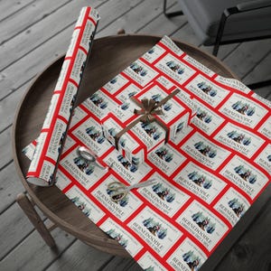 Bernedoodle Dog Themed Christmas Wrapping Paper – Doodle Lover Festive Design image 16