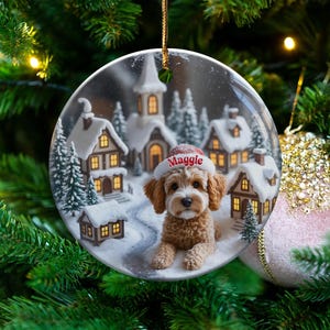 Dog Christmas Ornament, Holiday Dog Decoration, Cute Dog Christmas Tree Ornament, Pet Lover Gift, Dog Lovers Gift, Christmas Dog Decor