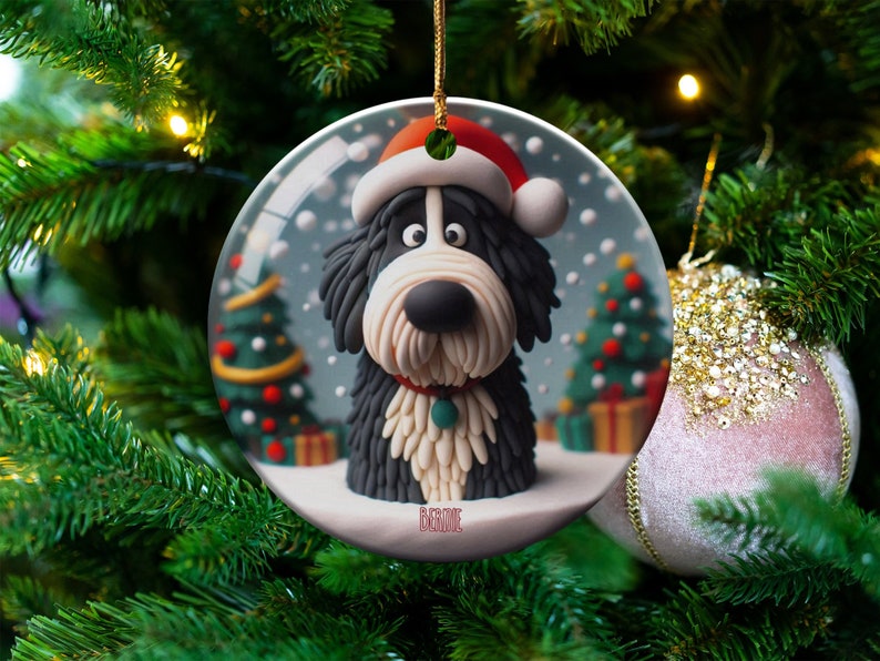 Custom Doodle Dog Ceramic Ornament, Trendy Dog Decor, Personalized Pet ...