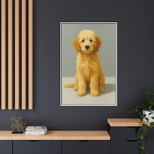 Goldendoodle Oil Painting Canvas Print: Framed Dog Wall Art image 6