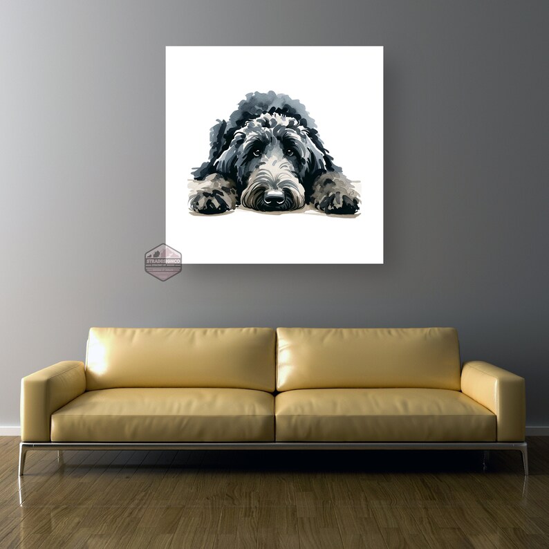 Doodle Dog, watercolor art, golden doodle, bernedoodle canvas, sheepadoodle, mama, dog mom canvas, dog art, dog mom art, Doodle lover art, doodle canvas art, water color canvas, hig-resolution canvas,amazing dog design,dog designer art, high-end gift