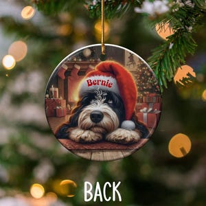 Custom Christmas Dog Ornament, Cute Dog Christmas Decoration, Personalized Pet Holiday Ornament, Dog Lover Christmas Gift, Pet Keepsake