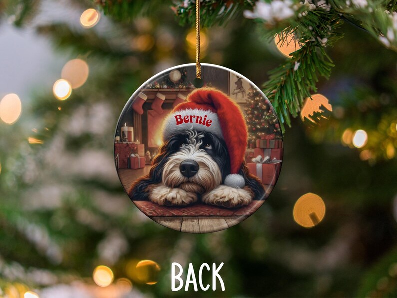 Custom Christmas Dog Ornament, Cute Dog Christmas Decoration, Personalized Pet Holiday Ornament, Dog Lover Christmas Gift, Pet Keepsake